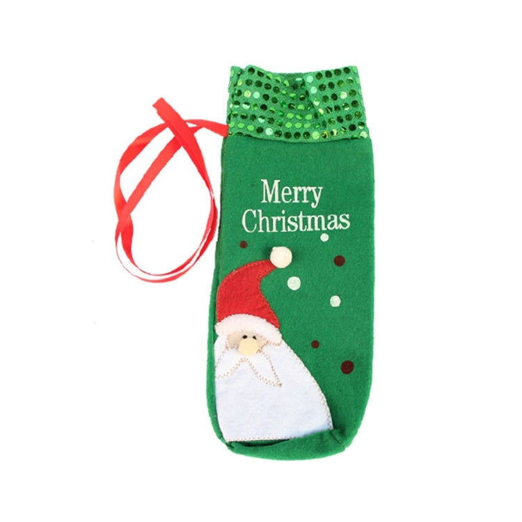 Merry Christmas Santa Claus Christmas Dinner Table Decoration Champagne Wine Bottle Bag, Santa