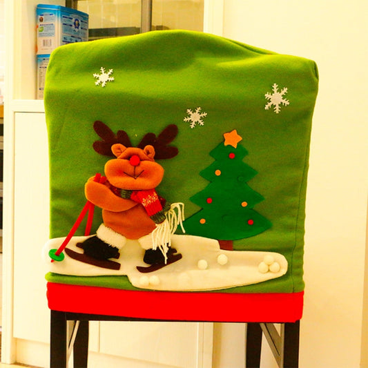 Christmas Dinner Table Decoration New Style Christmas Chair Cover, HC7060A, HC7060B, HC7060C