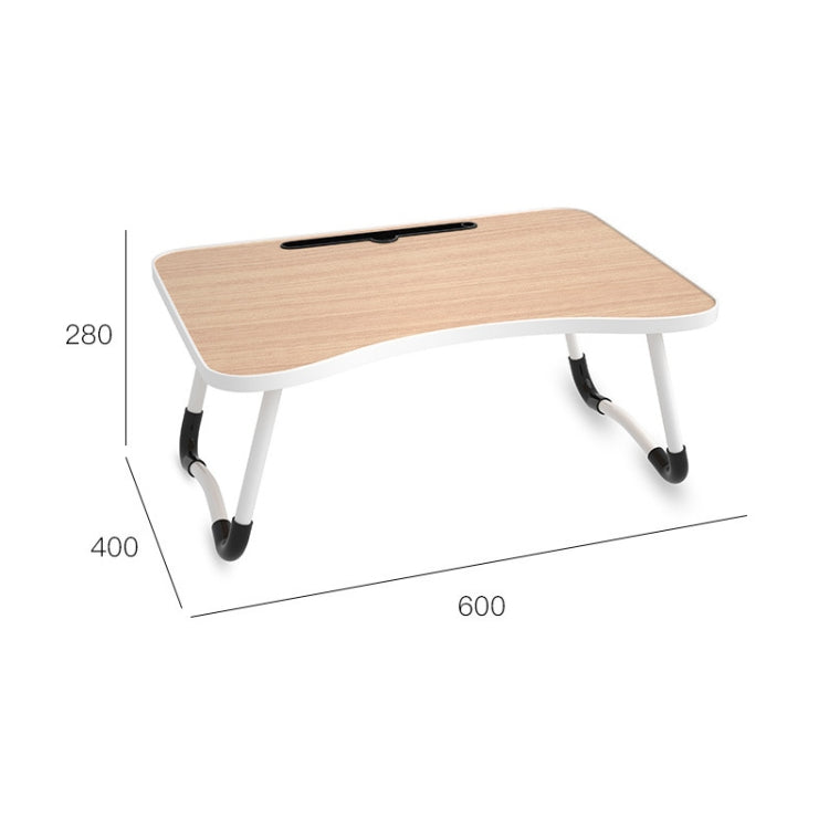 W-shaped Non-slip Legs Adjustable Folding Portable Writing Desk Laptop Desk with Card Slot, with Card Slot