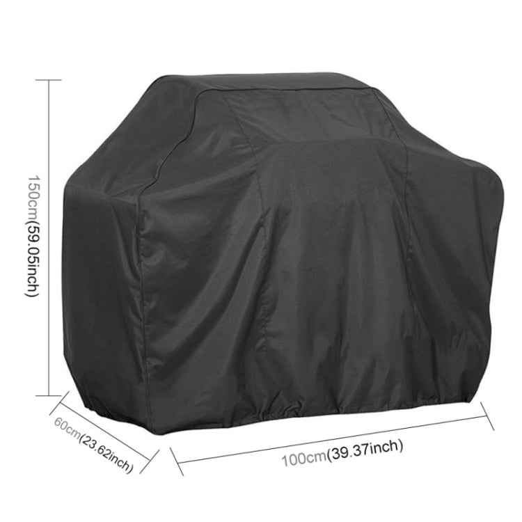Outdoor Anti-UV Waterproof Dust-proof 210D Oxford Cloth BBQ Square Protective Bag Charcoal Barbeque Grill Cover, Size: 100x60x150cm