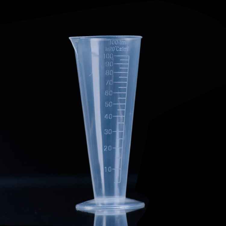 10 PCS 100ml Food Grade PP Plastic Flask Digital Cone Measuring Cup Cylinder Scale Measure Glass Lab Laboratory Tools