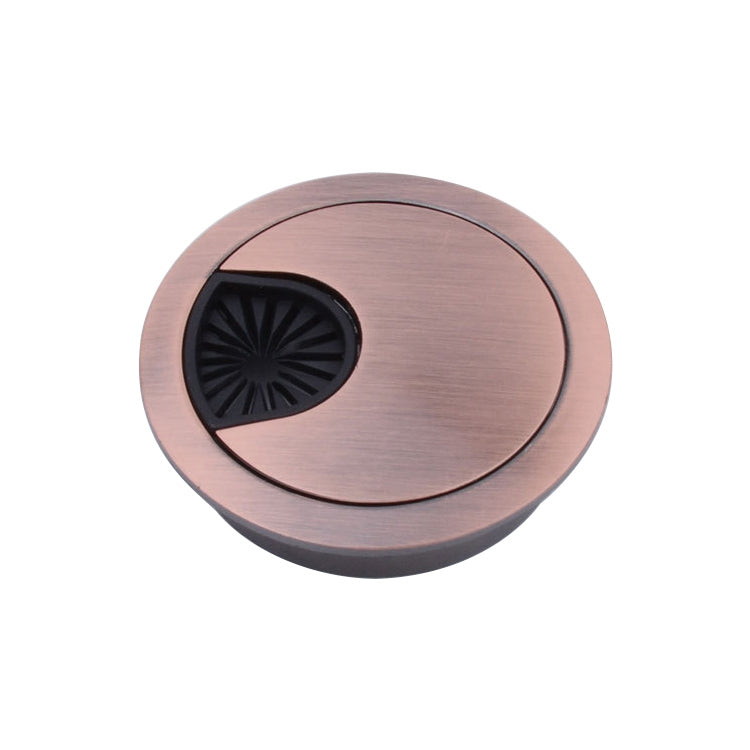 Desk Computer Desktop Zinc Alloy Round Threading Box Hole Cover, Hole Diameter: 80mm (Green Bronze)