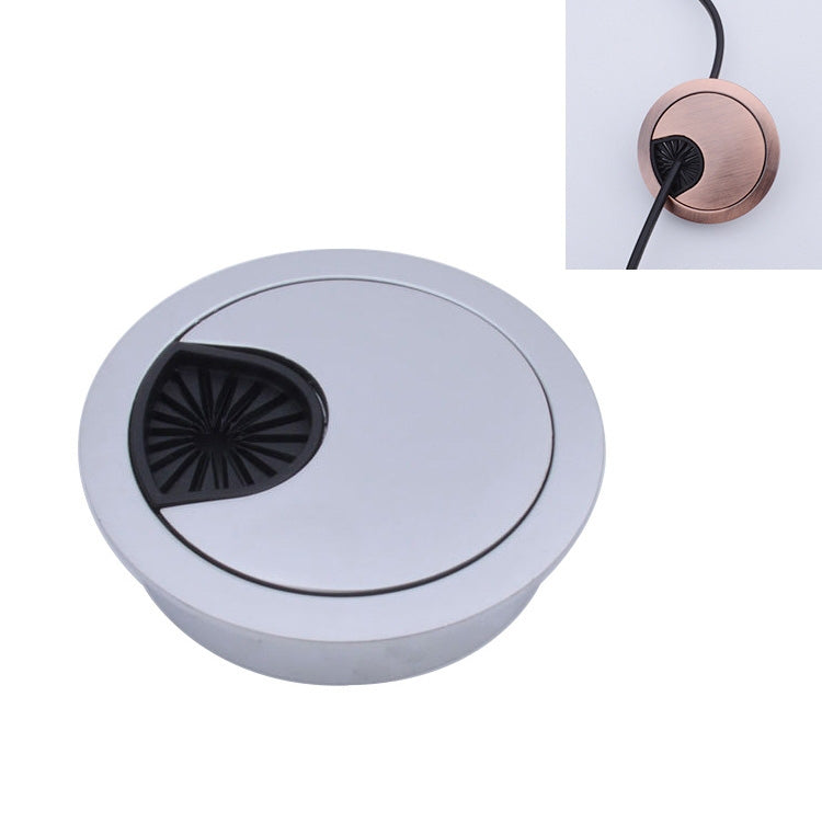 Desk Computer Desktop Zinc Alloy Round Threading Box Hole Cover, Hole Diameter: 80mm (Green Bronze)