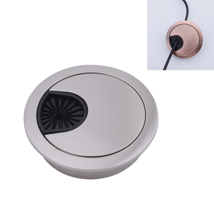 Desk Computer Desktop Zinc Alloy Round Threading Box Hole Cover, Hole Diameter: 80mm (Green Bronze)