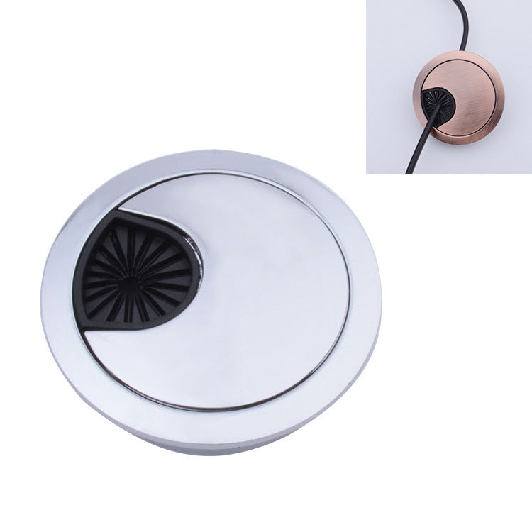 Desk Computer Desktop Zinc Alloy Round Threading Box Hole Cover, Hole Diameter: 80mm (Green Bronze)