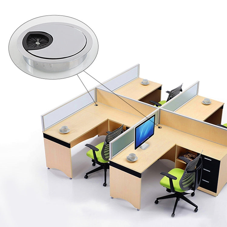 Desk Computer Desktop Zinc Alloy Round Threading Box Hole Cover, Hole Diameter: 80mm (Green Bronze)