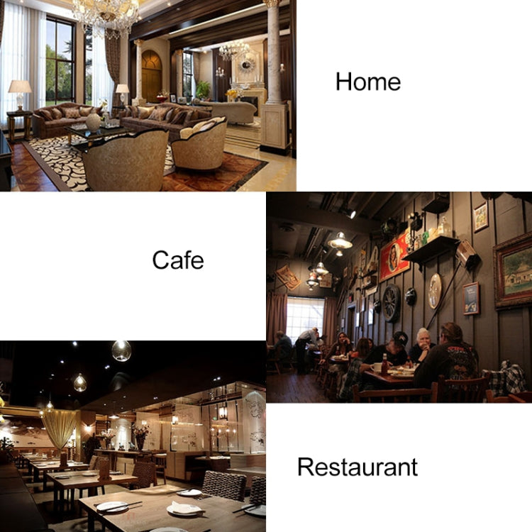 Retro Wooden Round Single-sided Gear Clock Rome Number Wall Clock, Diameter: 35cm