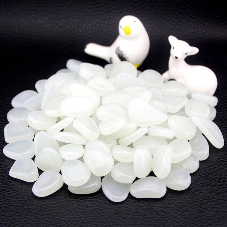 100 PCS Glow in The Dark Garden Pebbles for Walkways & Decoration and Plants Luminous Stones