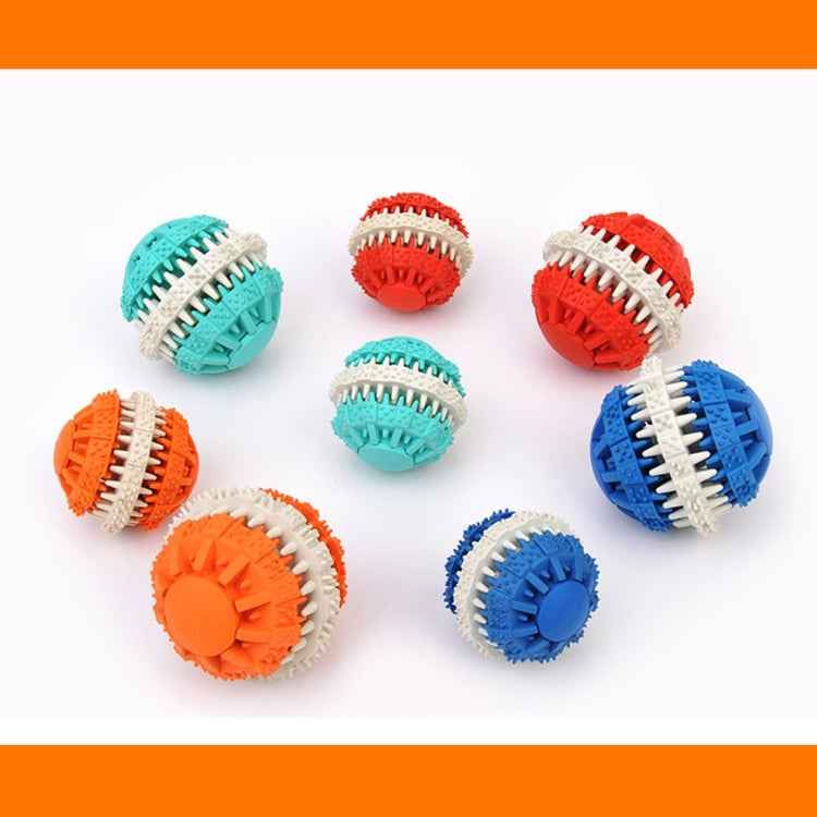 Dog Toy Balls for Pets Tooth Cleaning Chewing Toys Balls of Non-Toxic Soft Rubber , Small Size, Small Size (Orange), Small Size (Blue), Small Size (Red), Small Size (Baby Blue)