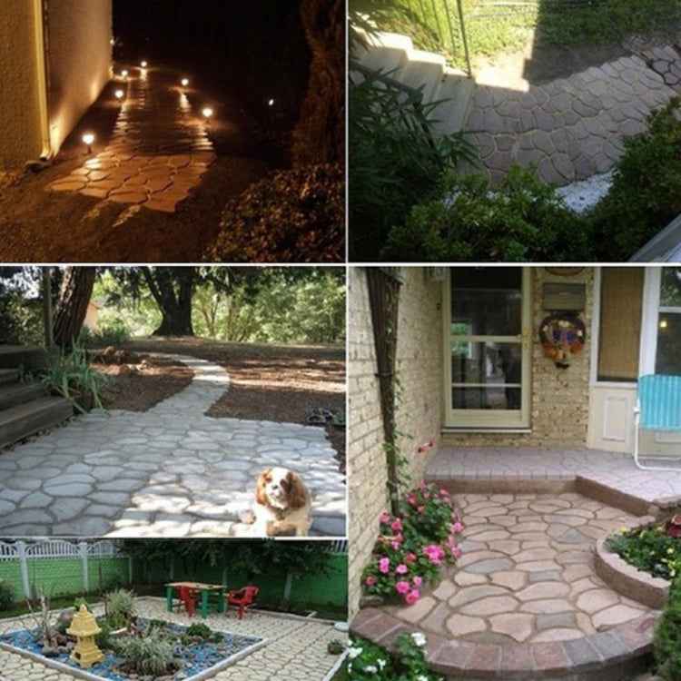 Manual Cement Concrete Road Mold Plastic Mold DIY Garden Pavement Mold