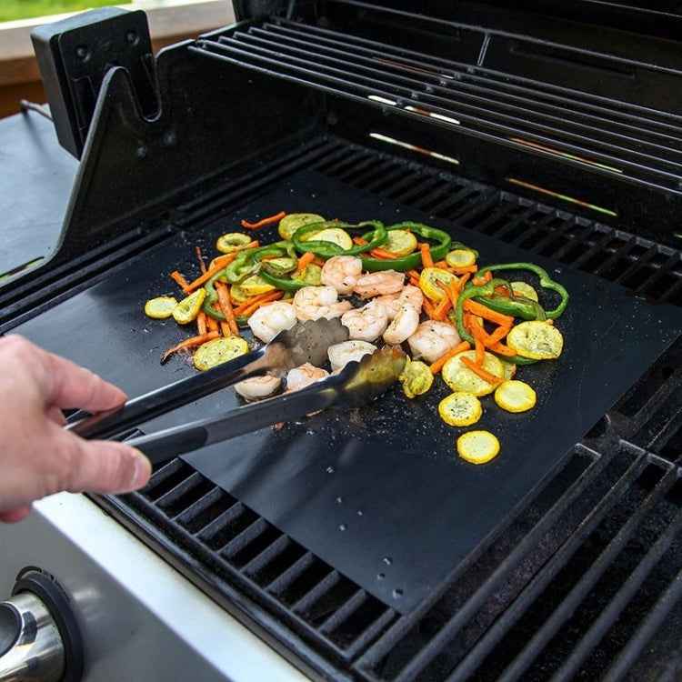 2 PCS 0.2mm Thick Barbecue Grill Mat Non-Stick BBQ Grill Mats, Size:40x33CM