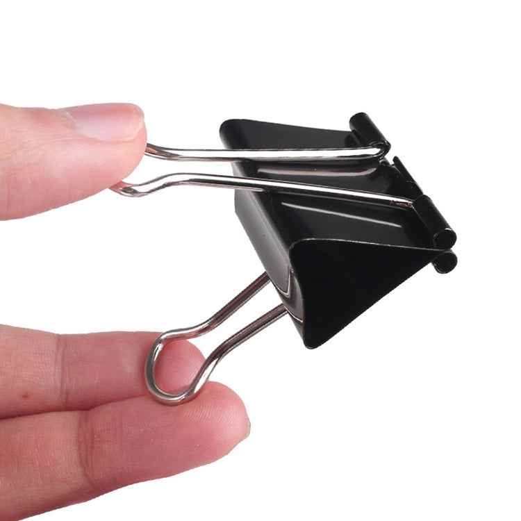 20PCS 51mm Black Metal Clip Notes Letter Paper Clip Office Bind