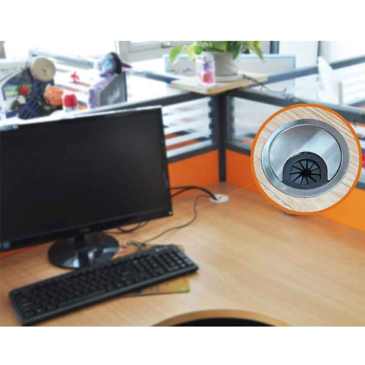 10 PCS Desk Computer Desktop Plastic Round Threading Box Hole Cover, Hole Diameter: 53mm