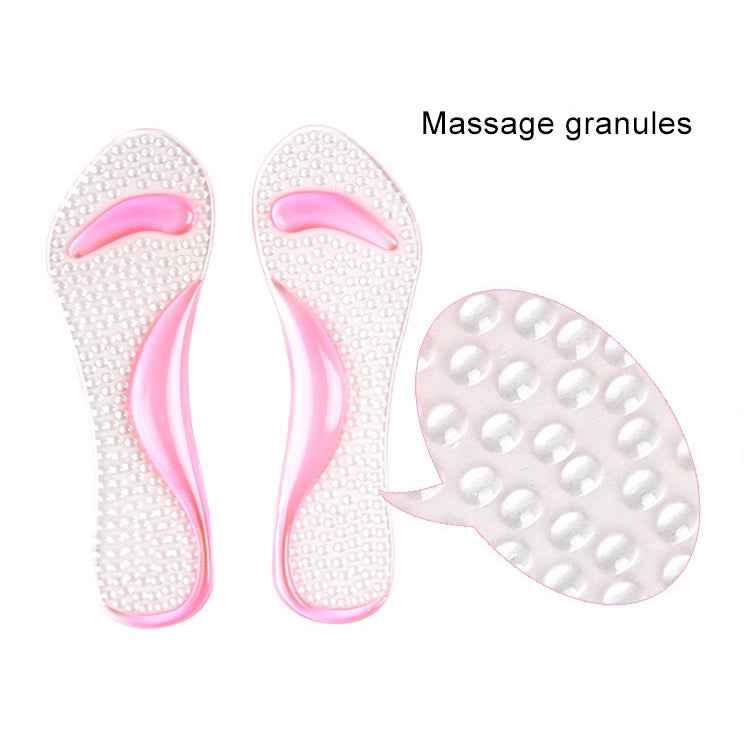 Women Silicone Gel Massage Arch Support Insoles Orthotic Flatfoot Prevent Foot Cocoon High Heels Shoes Pad ,Random Color Delivery