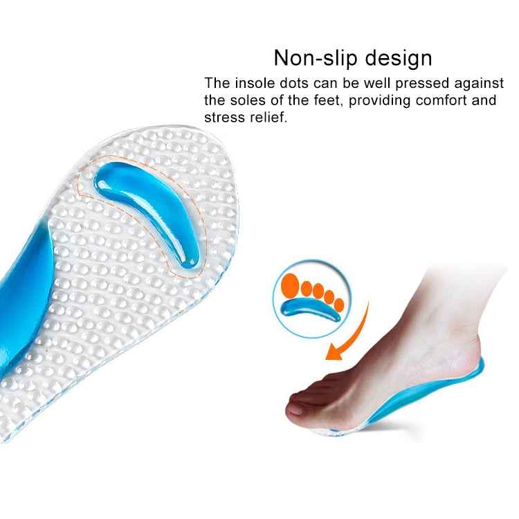 Women Silicone Gel Massage Arch Support Insoles Orthotic Flatfoot Prevent Foot Cocoon High Heels Shoes Pad ,Random Color Delivery
