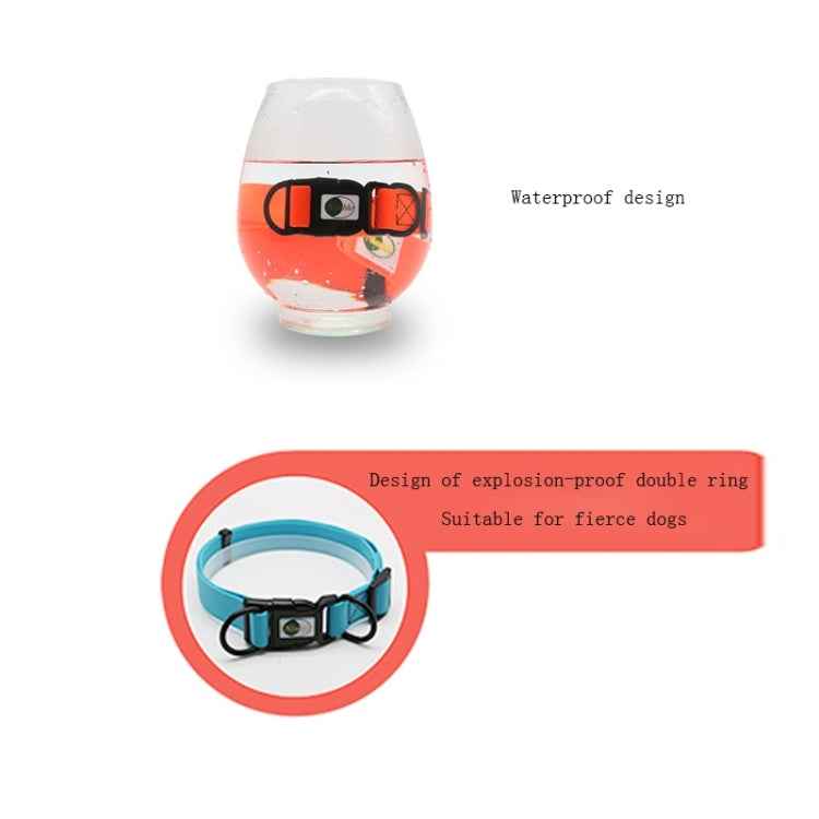 PVC Material Waterproof Adjustable Dual Loop Pet Dogs Collar, Suitable for Ferocious Dogs, Size: L, Collar Size: 39-63 cm