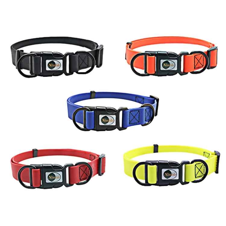 PVC Material Waterproof Adjustable Dual Loop Pet Dogs Collar, Suitable for Ferocious Dogs, Size: L, Collar Size: 39-63 cm