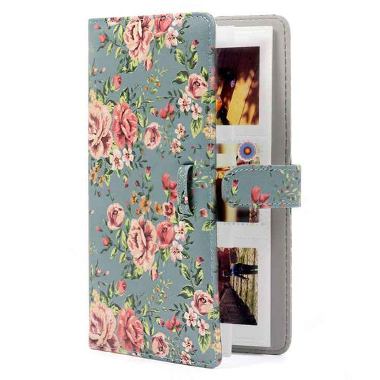 Rose Pattern 3 inch DIY PU Mini Creativity Insert Type 32 Pages Exquisite Photo Album for Polaroid