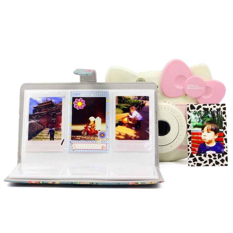 Rose Pattern 3 inch DIY PU Mini Creativity Insert Type 32 Pages Exquisite Photo Album for Polaroid