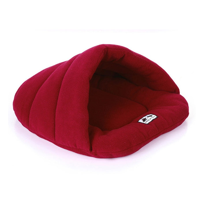 Slipper Shape Polar Fleece Warm Thicken Pet Dogs Cats House Size: L, 58×68×32cm, Size: L