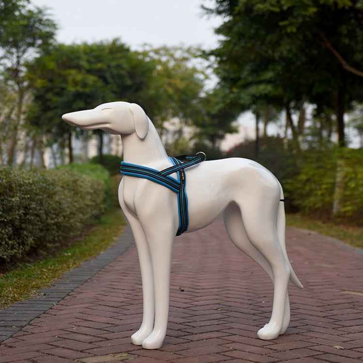 Pet Dogs A7 Reflective Polyester Chest Harness Lead Leash Traction Big Dogs Safety Chain Rope Collar, Size: L, 2.5*68*84cm