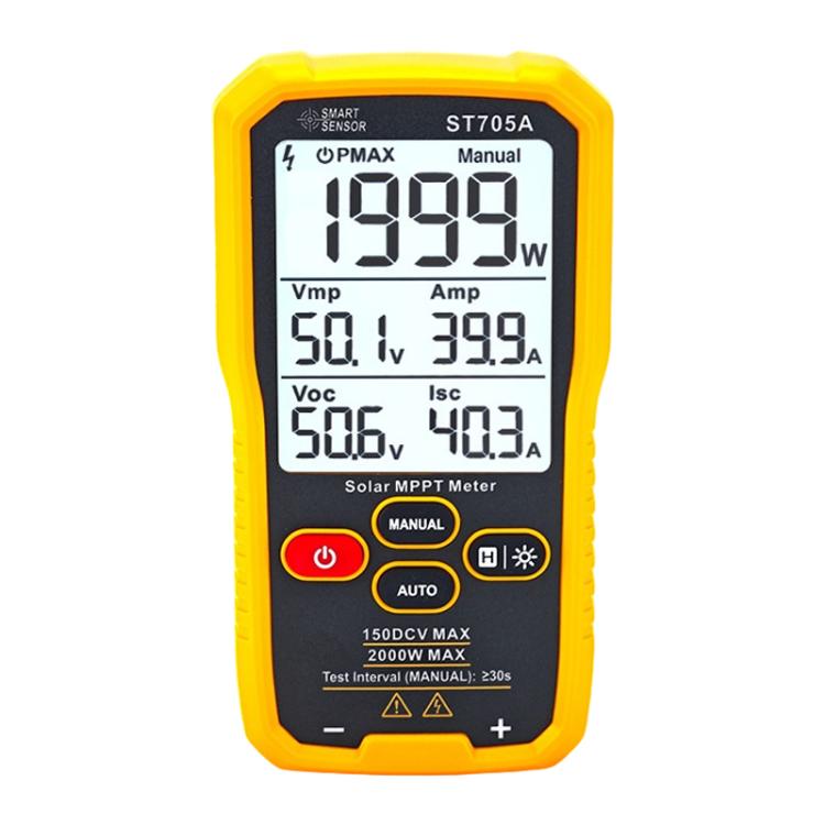 SMART SENSOR ST705A 2000W Solar Panel Tester Meter MPPT Photovoltaic Multimeter, ST705A