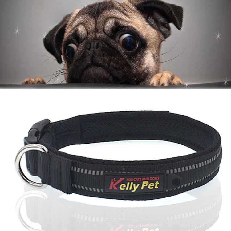 Pet Dogs Polyester Reflective Breathable Pets Collar Traction Lead Leash, Size: L, 2.5*47*54cm