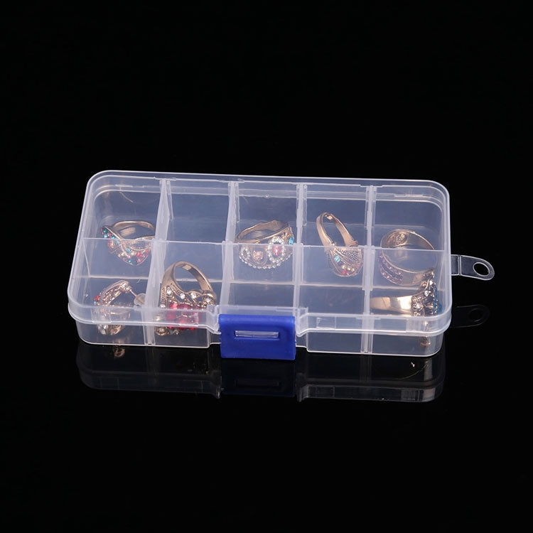 10 PCS Removable Grid Plastic Box Organizer for Jewelry Earring Fishing Hook Small Accessories, Size: Small, 10 Slots, 10 Slots (Purple+Blue), 10 Slots  (White+Pink), 10 Slots  (White+Blue), 10 Slots (Pink+Blue), 10 Slots (Orange + blue)