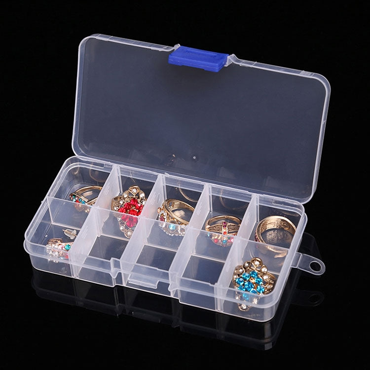 10 PCS Removable Grid Plastic Box Organizer for Jewelry Earring Fishing Hook Small Accessories, Size: Small, 10 Slots, 10 Slots (Purple+Blue), 10 Slots  (White+Pink), 10 Slots  (White+Blue), 10 Slots (Pink+Blue), 10 Slots (Orange + blue)