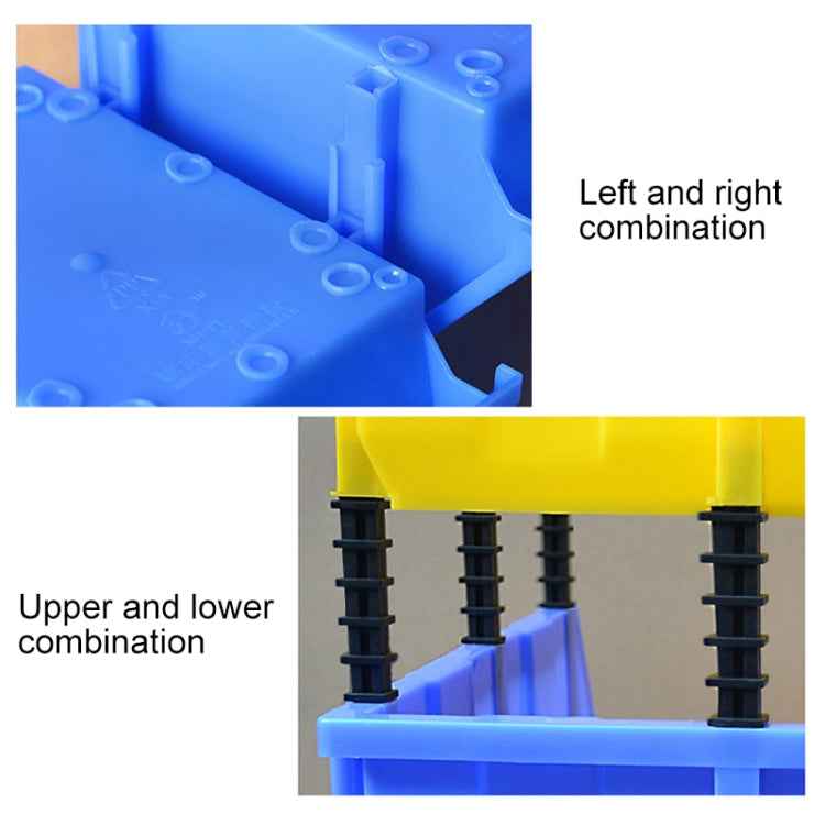 Thickened Oblique Plastic Box Combined Parts Box Material Box, Random Color Delivery, Size: 40cm x 25cm x 16cm