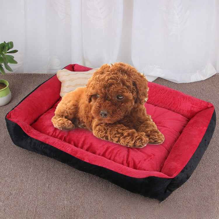 Dog Bone Pattern Big Soft Warm Kennel Pet Dog Cat Mat Blanket, Size: XS, 50×40×15cm