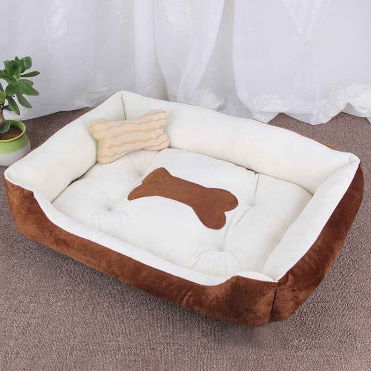 Dog Bone Pattern Big Soft Warm Kennel Pet Dog Cat Mat Blanket, Size: M, 70×50×15cm