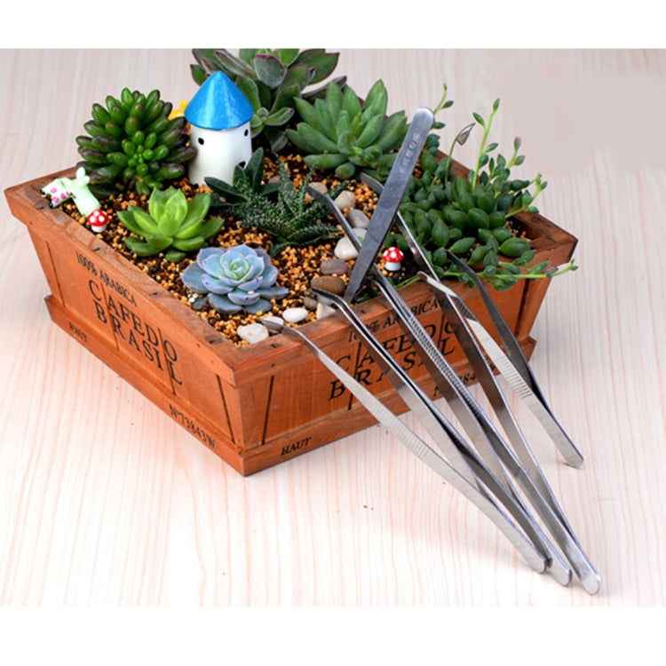 4pcs Stainless Steel Plants Cleaner Tool Crooked Tweezer Plants Cleaning Tool Aquarium Maintenance Tools Marine Aquarium Live Plants Tweezers,Length:17cm