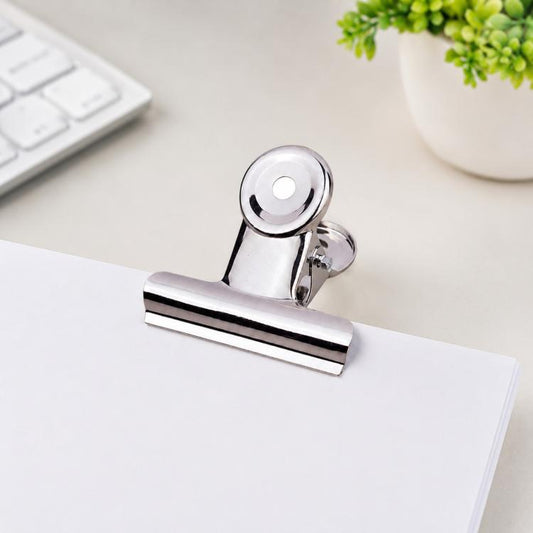 10pcs 63mm Silver Metal Stainless Steel Round Clip Notes Letter Paper Clip Office Bind Clip, 10PCS / 63mm