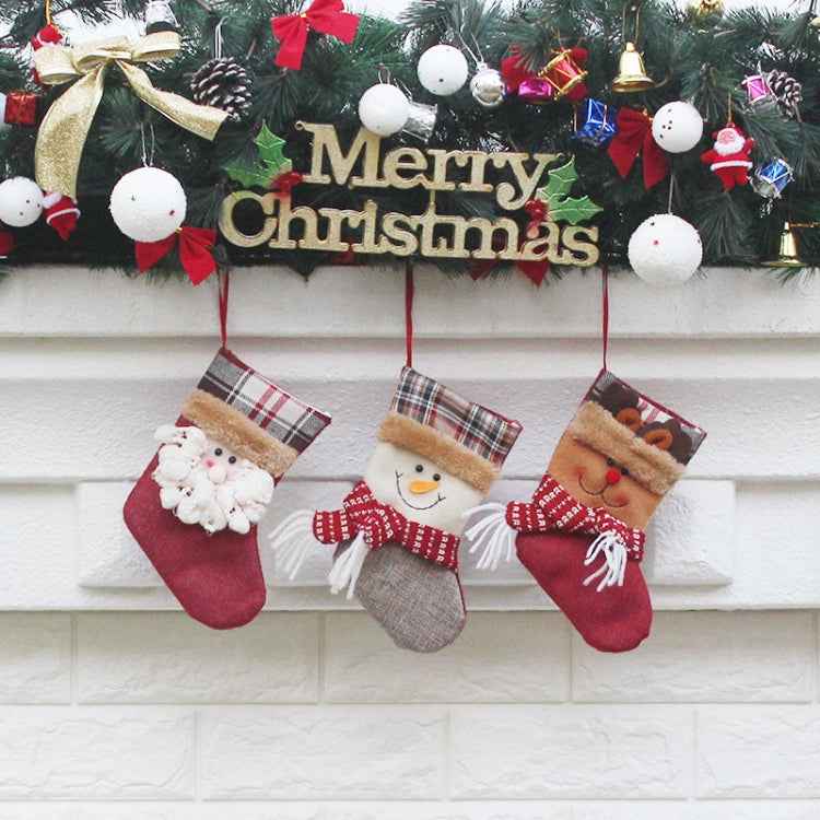 Hang Ornament Christmas Stockings Present Bags, Random Style Delivery