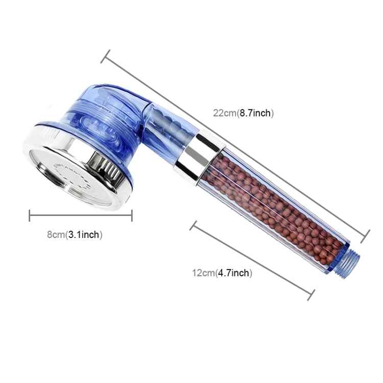 3 Settings Adjustable PC Negative Ions Shower Head, Size: Large, Interface:  2cm