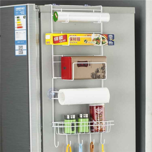 Multi-layer Fridge Storage Rack Side Shelf Sidewall Holder Multi-function Kitchen Organizer Household, Size: 25 x 9.5 x 62cm
