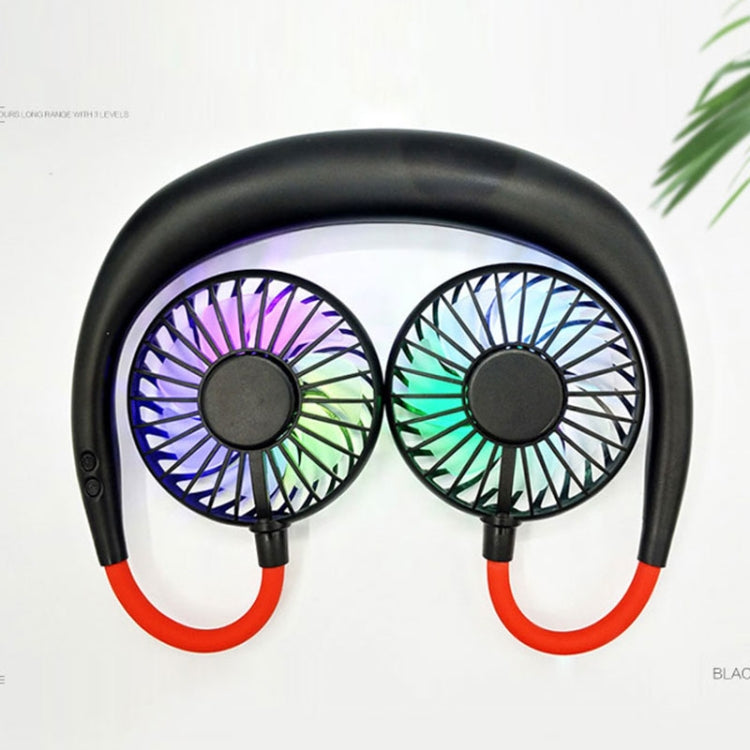 Creative Mini Hanging Neck Type Fan Outdoor LED Fan