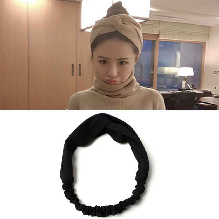 Women Temperament Knitting Cross Shape Hair Band