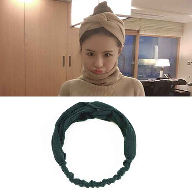 Women Temperament Knitting Cross Shape Hair Band