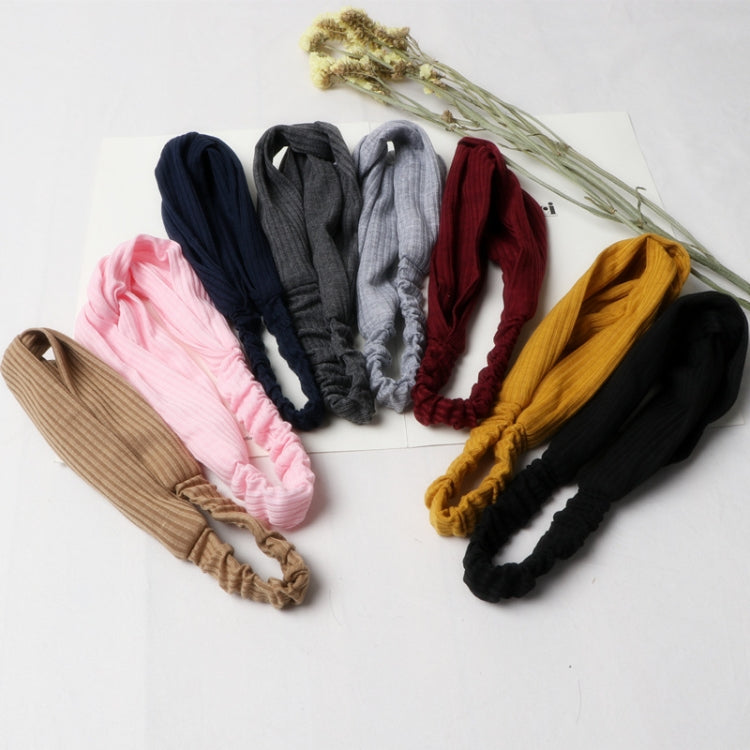 Women Temperament Knitting Cross Shape Hair Band, HC8960A, HC8960B, HC8960F, HC8960G, HC8960H, HC8960K, HC8960WR, HC8960Y