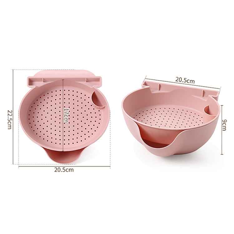Kitchen Double Layer Fruit Bowl Washing Basket Lazy Bracket Snack Nuts Bowl