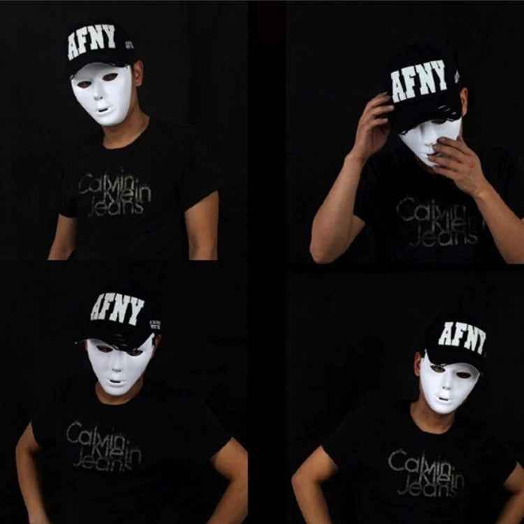 Halloween Festival Bboy Hip-hop Street Step Masquerade Mask, Size: 18-19cm, Random Color Delivery