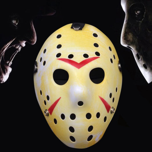 Halloween Party Cool Thicken Jason Mask, White, Red + Yellow, Fluorescent Green, Gold, Red + White, Silver