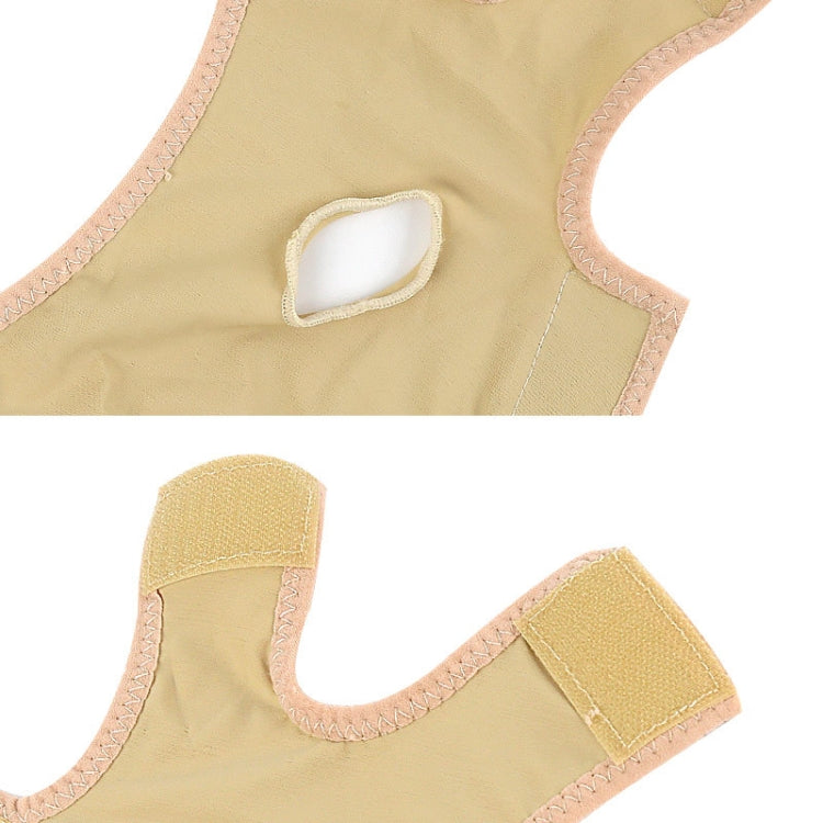 Lycra Flesh Color Breathable Skin Care And Lift Reduce Double Chin Mask Face Belt, Size: L