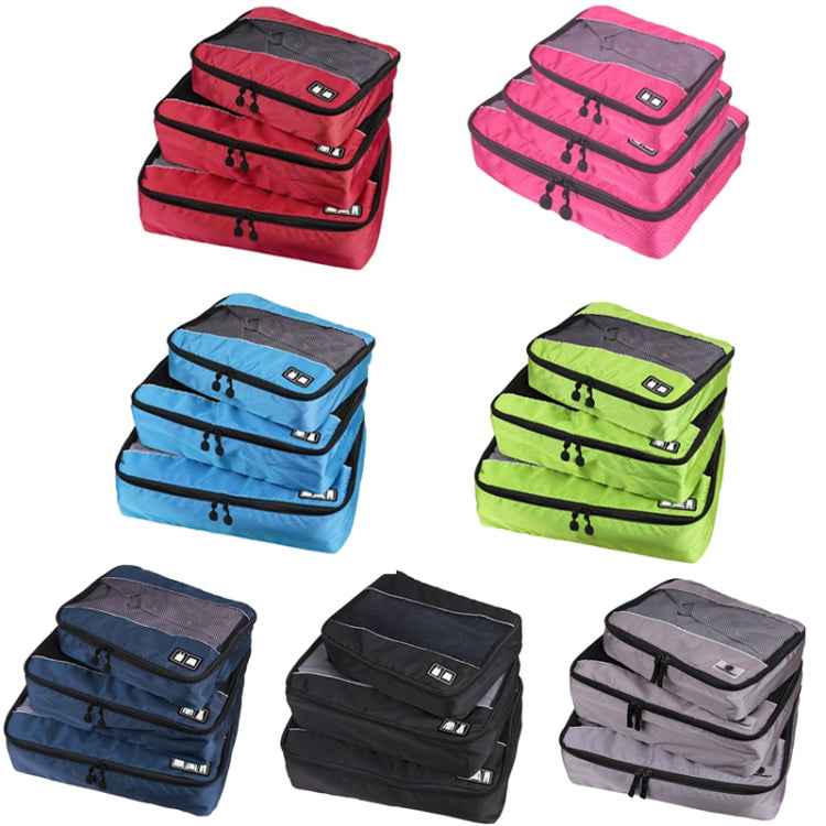 3 PCS / Sets Multi-function Football Texture 210D Polyester Waterproof Travel Clothes Underwear Storage Bag