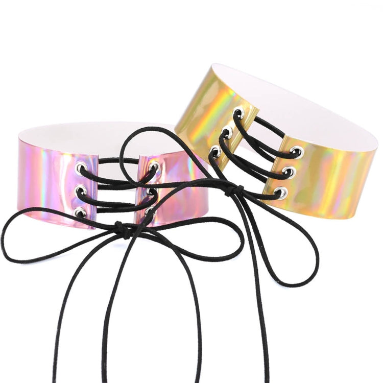 European and American Simple Sexy Bound Collar Fashion Laser Skin Glowing Necklace, Random Color Delivery