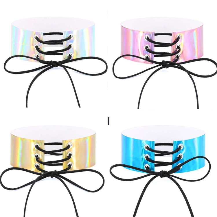 European and American Simple Sexy Bound Collar Fashion Laser Skin Glowing Necklace, Random Color Delivery