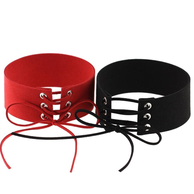 2 PCS Simple Personality Punk Sexy Bound Collar Fashion Velvet Collar Bone Necklace, Random Color Delivery
