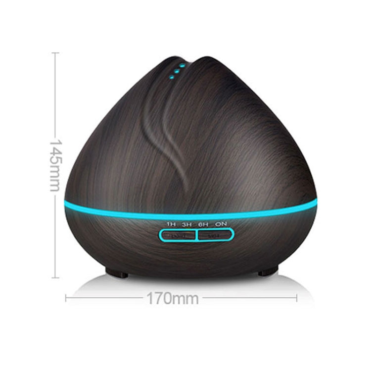 Peach Shape Wood Grain Remote Control Ultrasonic Humidifier Aromatherapy Machine Automatic Alcohol Sprayer with LED Lights, Capacity: 400mL, AU Plug (Light Wood Color), Peach Shape Dark Wood Color, Peach Shape Light Wood Color, Diamond Dark Wood Color ...